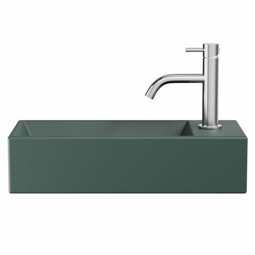 Cutout image of Crosswater Beck Matt Green 450mm Cloakroom Basin